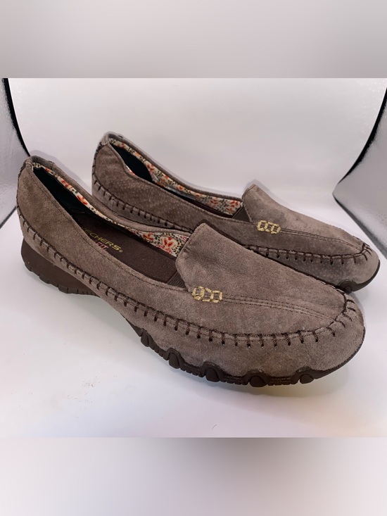 Skechers Shoes - Skechers Women’s Bikers Pedestrian Memory Slip-On Moccasins in Chocolate